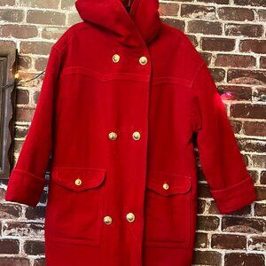 Vintage Versace Jeans Couture Red Hooded Coat